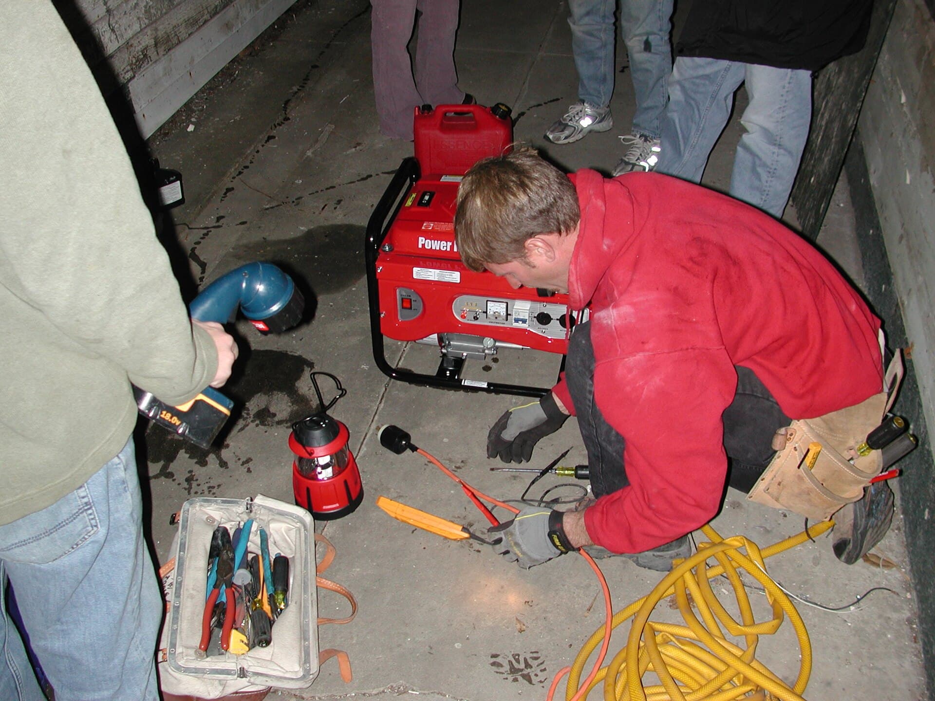 Electrician working