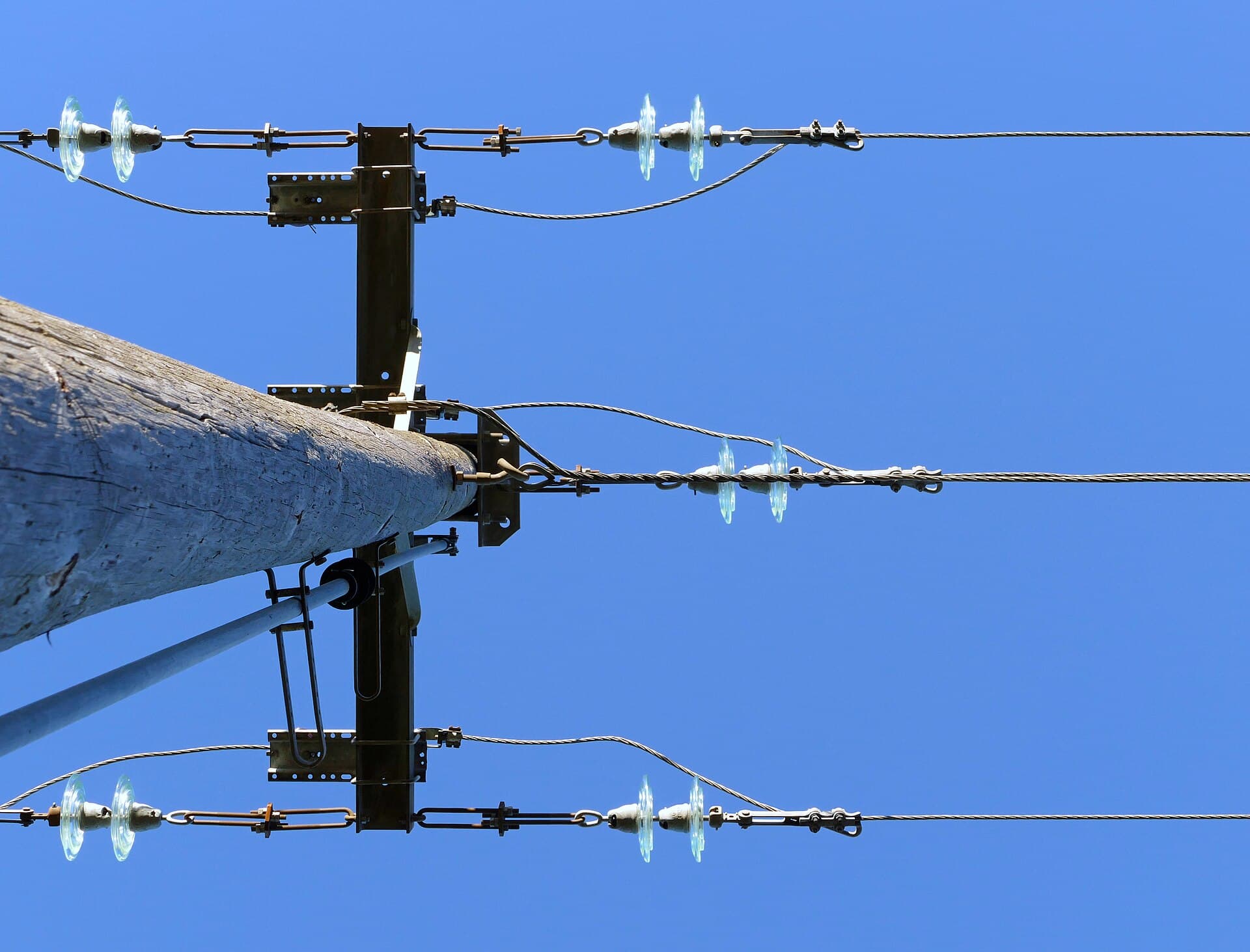 Top of a power-line pole